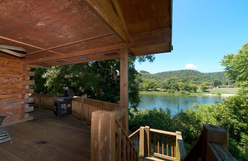 Cottage deck view at Norfork Resort & Trout Dock.