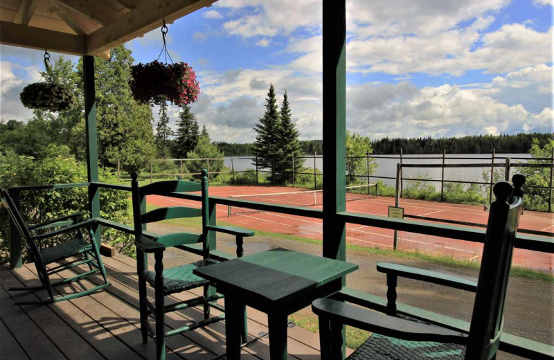 Deck view at Quimby Country Lodge & Cottages.