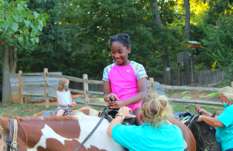 Pony rides at Yogi Bear's Jellystone Maryland.