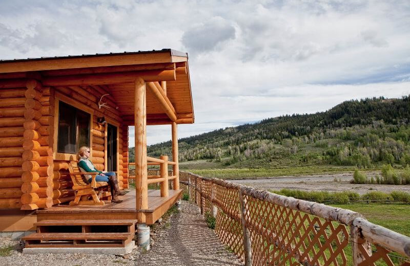 Cabin exterior at Goosewing Ranch.