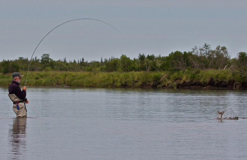 Fishing at Alagnak Lodge.