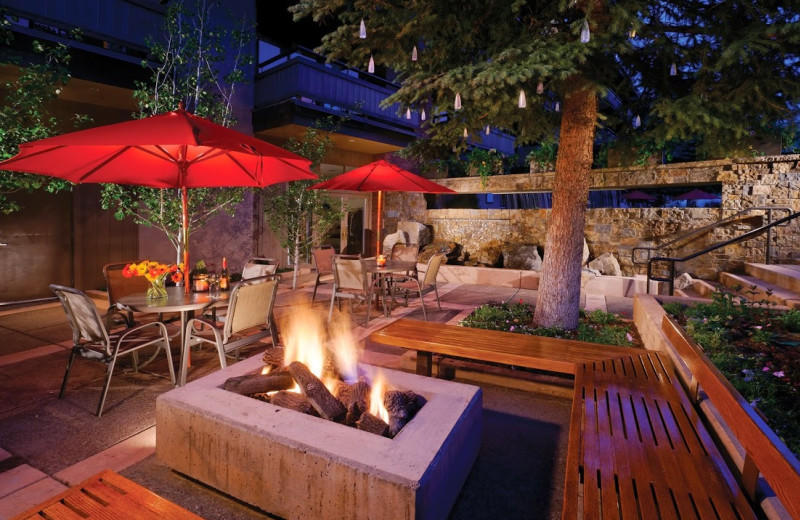 Fire pit at Aspen Square Condominium Hotel.