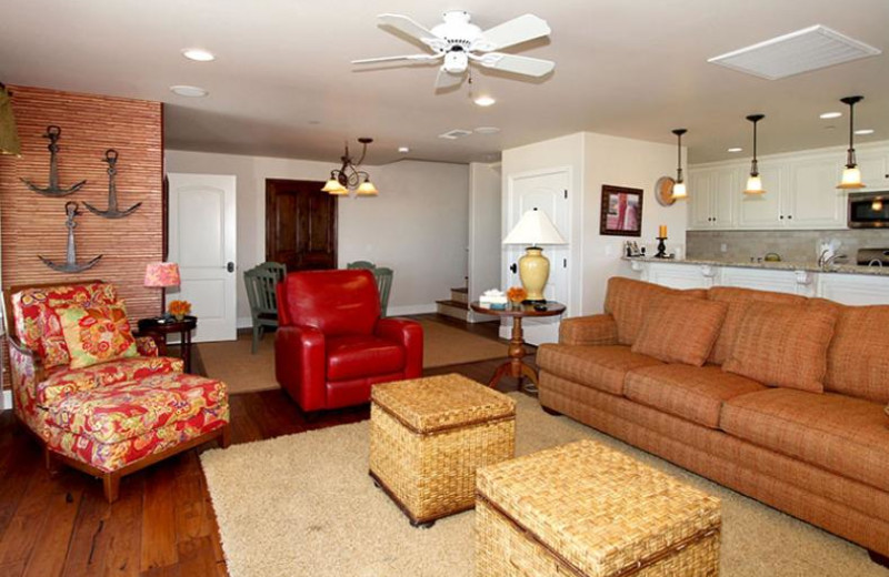 Rental living room at Coastal Vacation Rentals.