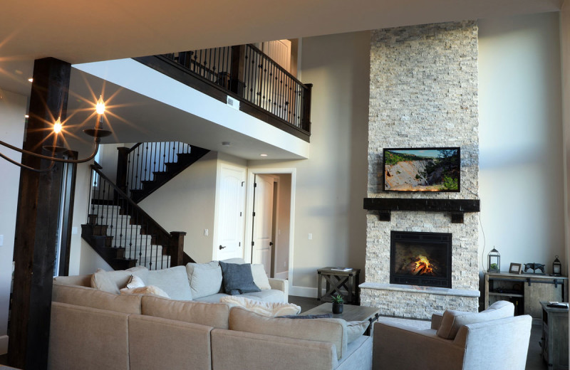 Rental living room at Zion Ponderosa Ranch Resort.