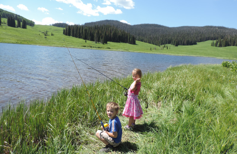 Fishing at Wild Skies Cabin Rentals.