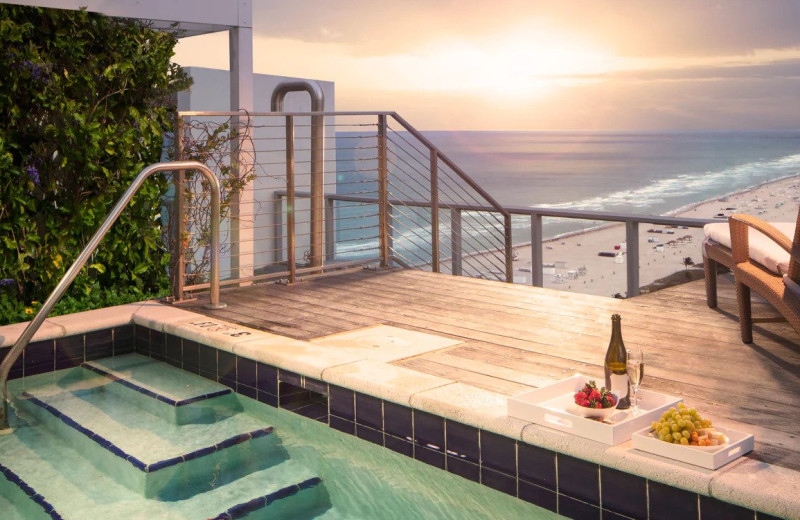 Private hot tub at W South Beach.