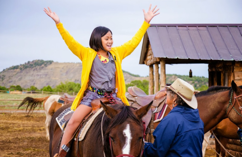 Horseback riding at Zion Mountain Ranch.