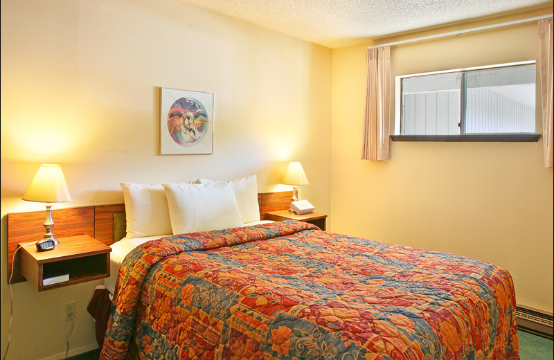 Guest bedroom at Ocean Crest Resort.