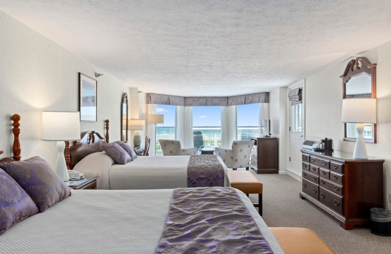 Guest room at The Sparhawk Oceanfront Resort.