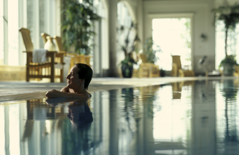 Indoor pool at Fox Harb'r Resort.