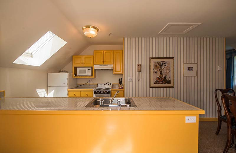 Guest kitchen at The Sparhawk Oceanfront Resort.