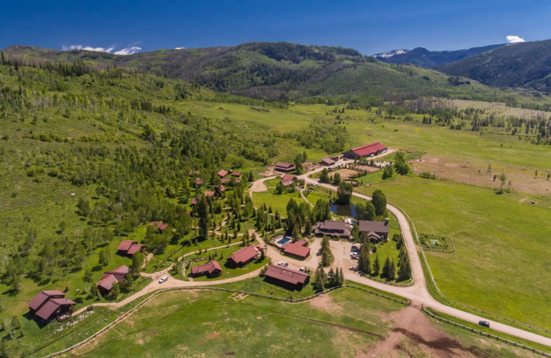 Aerial view of Vista Verde Ranch.