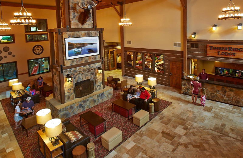 Lobby at Timber Ridge Lodge & Waterpark.