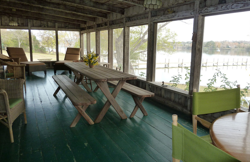 Cabin deck at Cockleburr Cove.