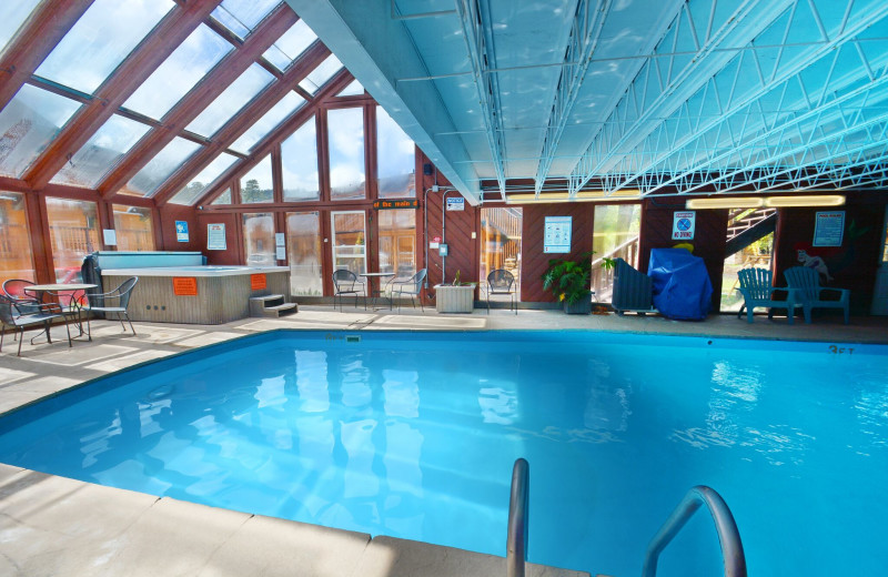 Indoor pool at Murphy's River Lodge.