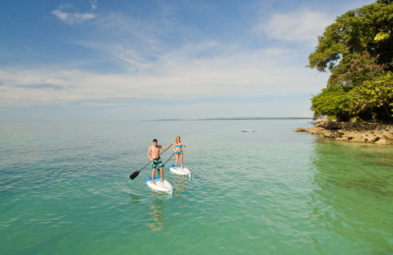 Paddle boarding at Bluefields Bay Villas.