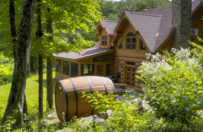 Chalet exterior at Fiddler Lake Resort.