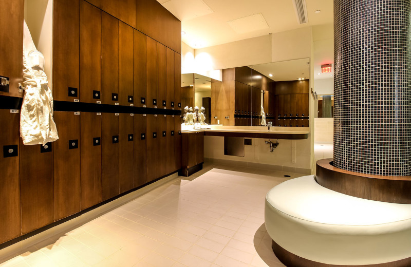 Locker room at Sparkling Hill Resort.