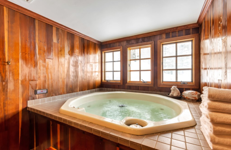 Rental hot tub at Canyon Services Vacation Rentals.