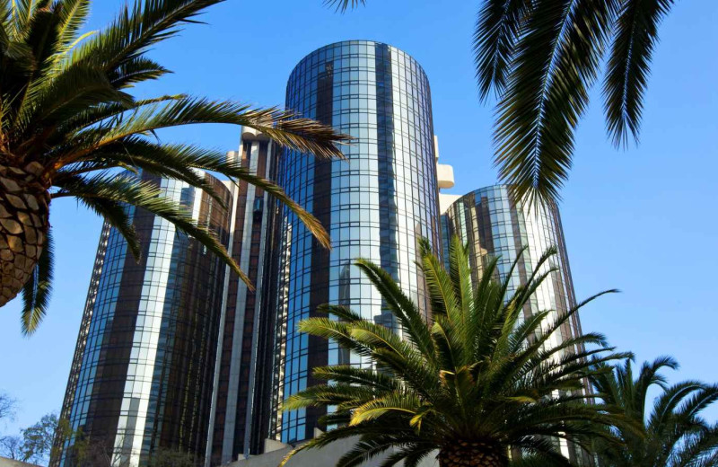 Exterior view of The Westin Bonaventure Hotel & Suites, Los Angeles.