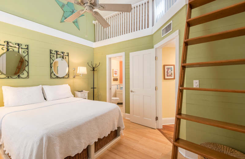 Rental bedroom at Preferred Properties Key West.