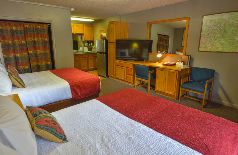 Guest room at Moab Rustic Inn.