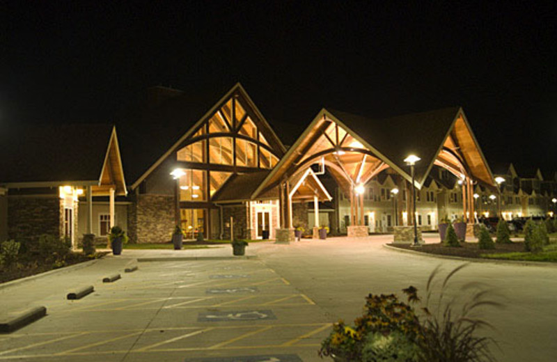 Exterior night view at Honey Creek Resort.