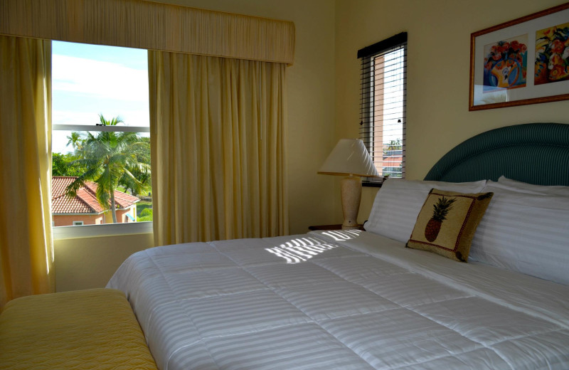 Vacation rental bedroom at Oceano Beach Resort.