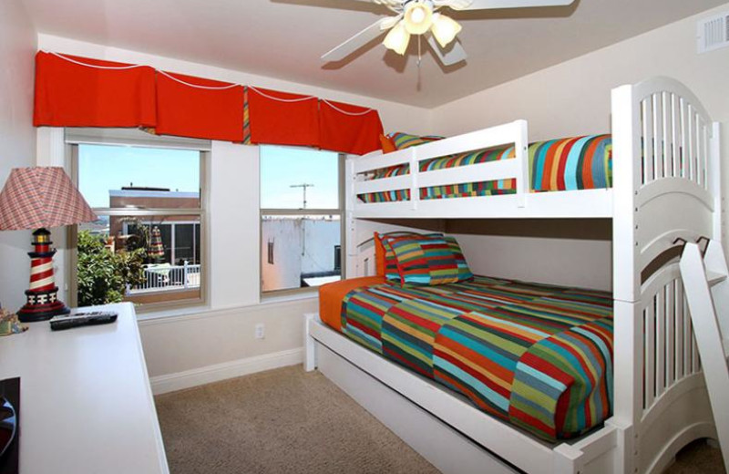 Rental bedroom at Coastal Vacation Rentals.