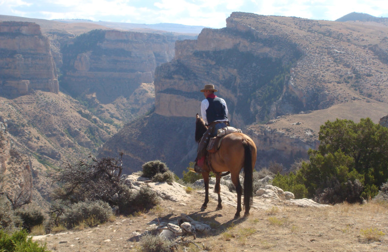 Horseback riding at The Hideout Lodge and Guest Ranch.