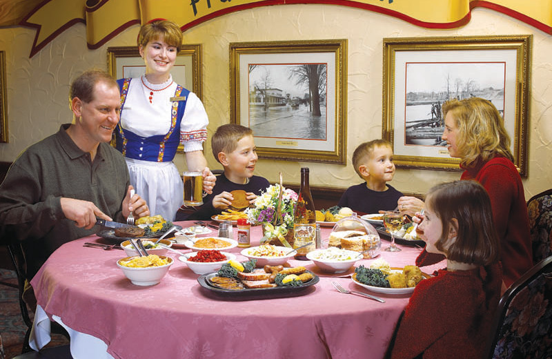 Family dining at Bavarian Inn of Frankenmuth.