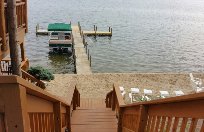 Beach at Lake Cabins Resort.