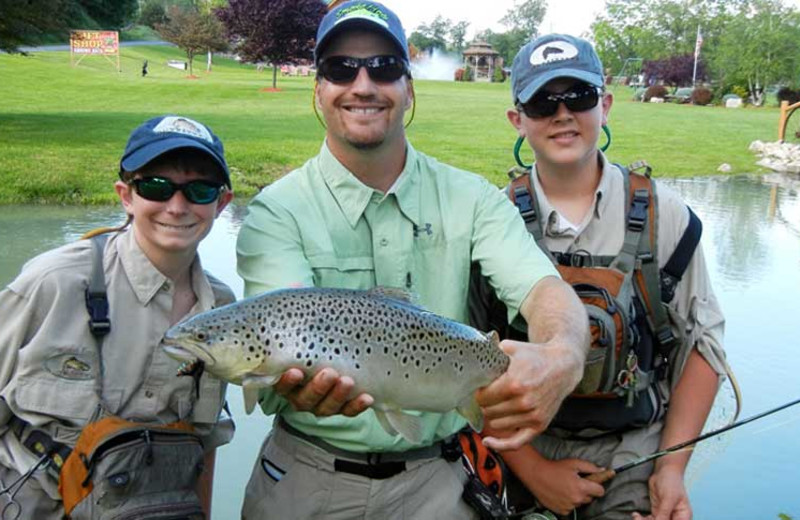 Fishing at Smoke Hole Caverns & Log Cabin Resort.