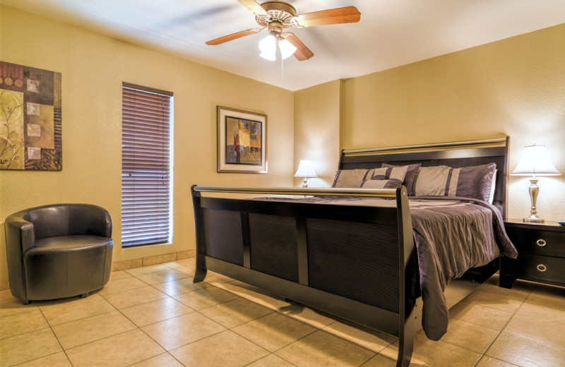 Rental bedroom at Padre Getaways.