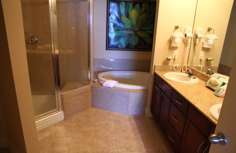 Master bathroom at Laketown Wharf.