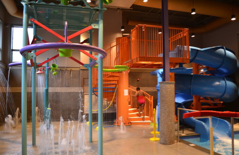 Indoor water park at Woodloch Resort.