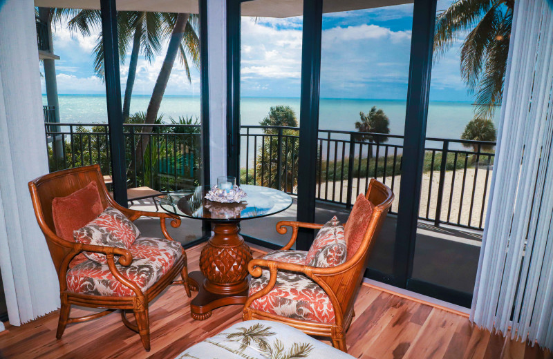Rental living room at 1800 Atlantic, All Florida Keys Property Management.