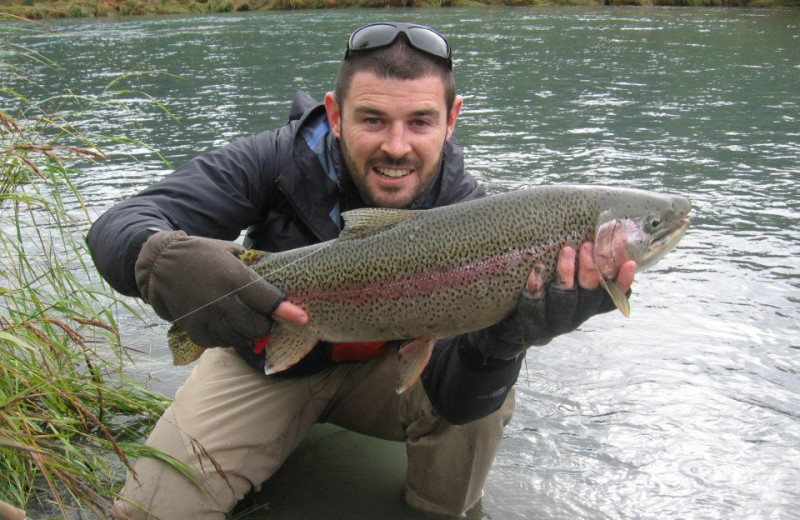 Fishing at Galloup's Slide Inn.