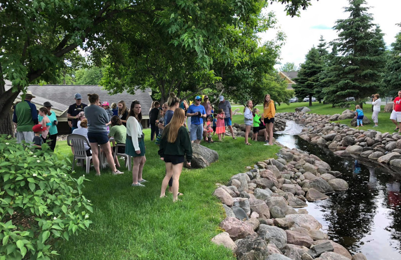 Duck racing at Kavanaugh's Sylvan Lake Resort.
