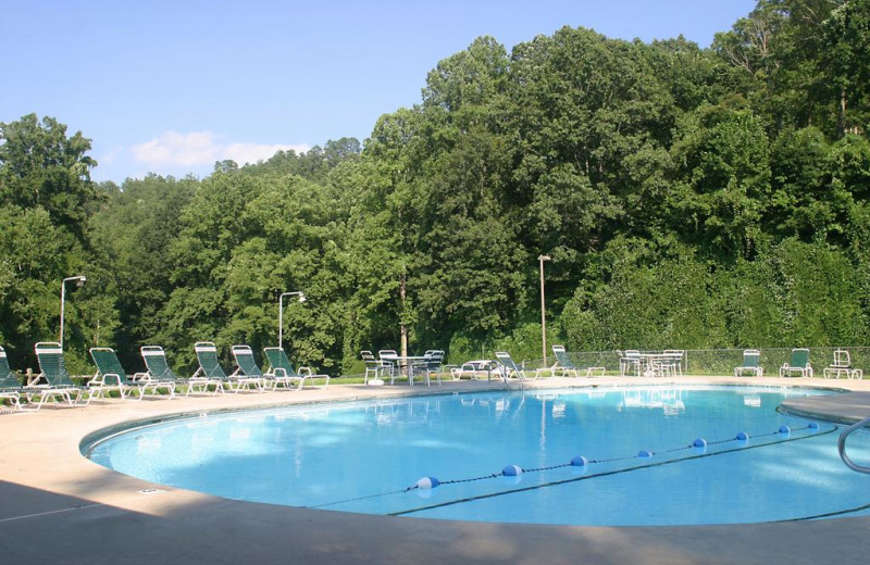 Outdoor pool at Nantahala Village.