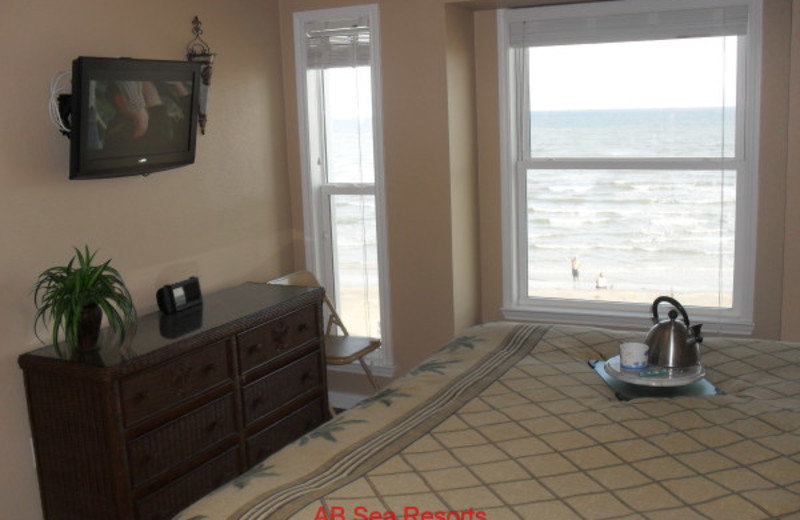 Rental bedroom at A B Sea Resorts.