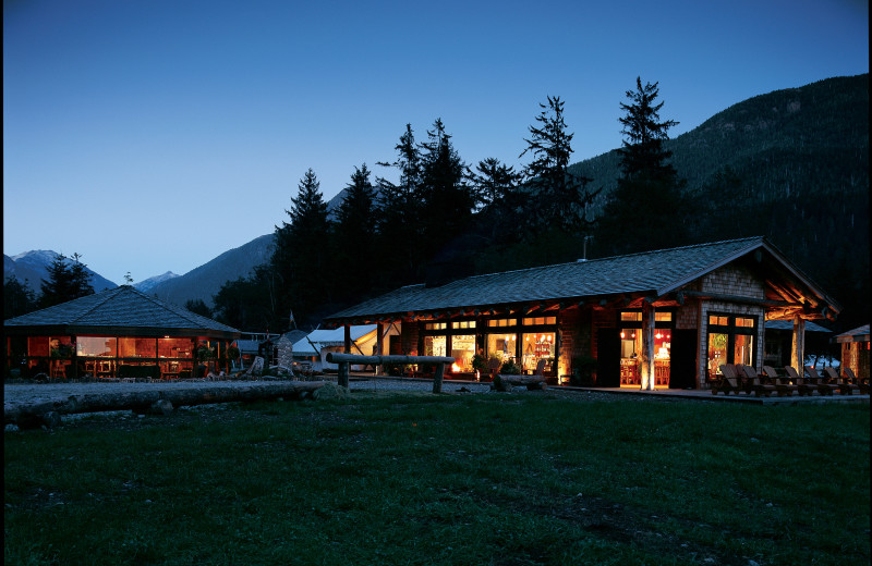 Resort view at Clayoquot Wilderness Resort.