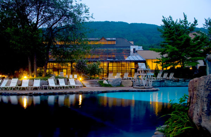 Outdoor pool at Minerals Hotel.