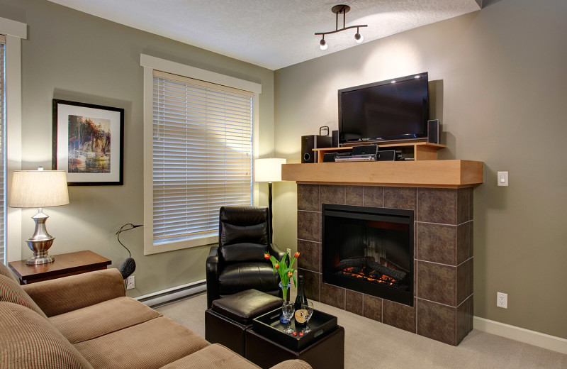 Guest living room at Sooke Harbour Resort & Marina.