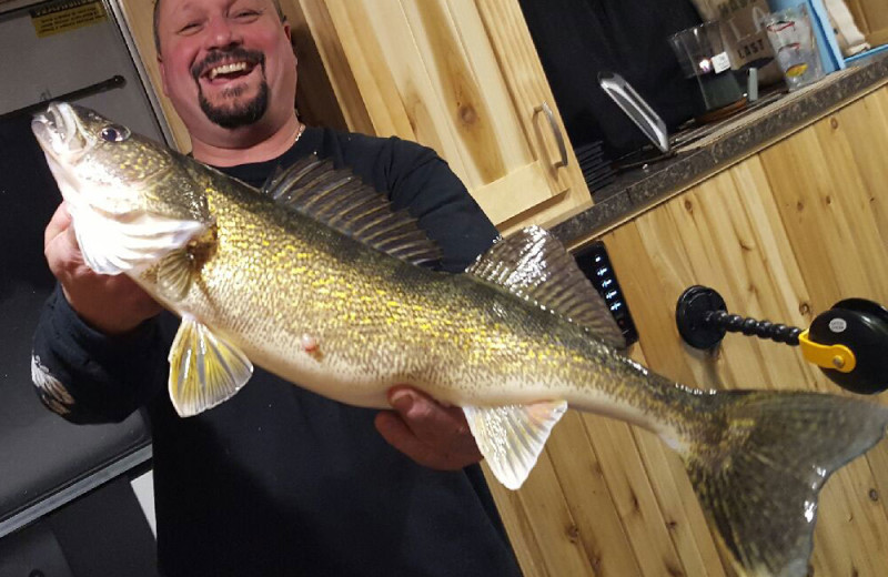 Ice fishing at Twin Pines Resort.