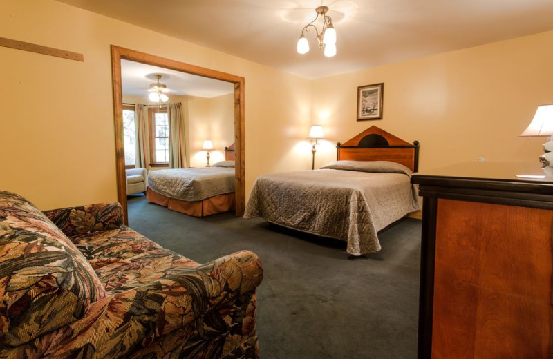 Guest room at Forrest Hills Resort.