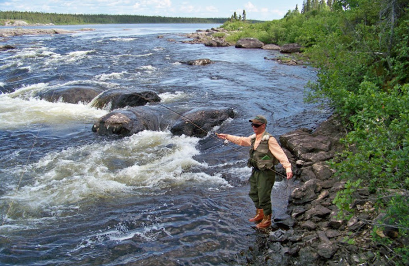 Fishing at Riverkeep Lodge.