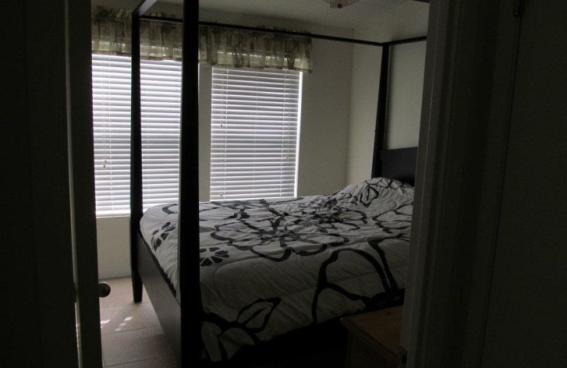 Cabin bedroom at Pleasure Cove.