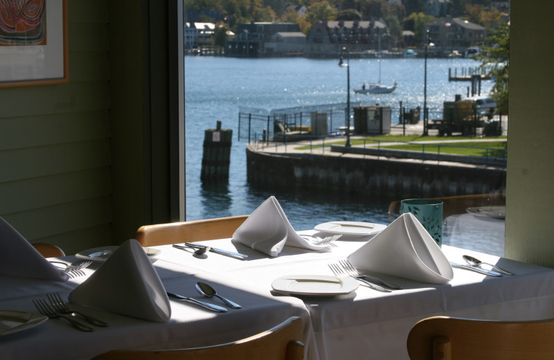 Dining at Edgewater Inn on the Harbor.