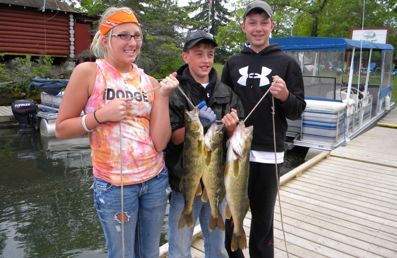 Fishing at Whitefish Bay Camp.